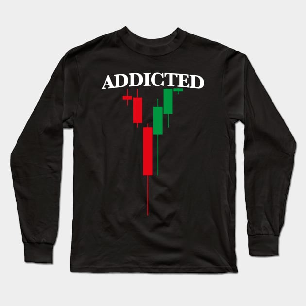 Addicted to Forex Long Sleeve T-Shirt by cowyark rubbark